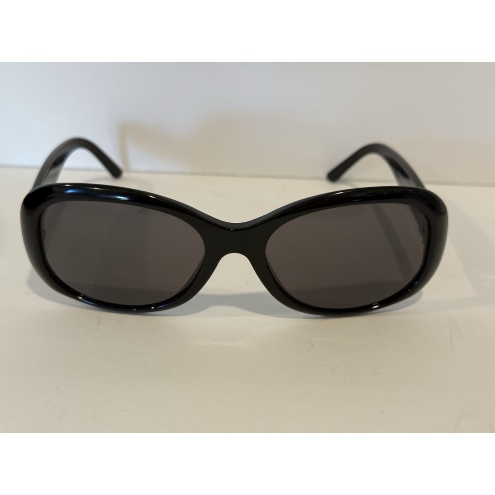 Vintage Escada SES 132S Sunglasses Black Rhinestone Oversized Y2K Italy 58-19140
